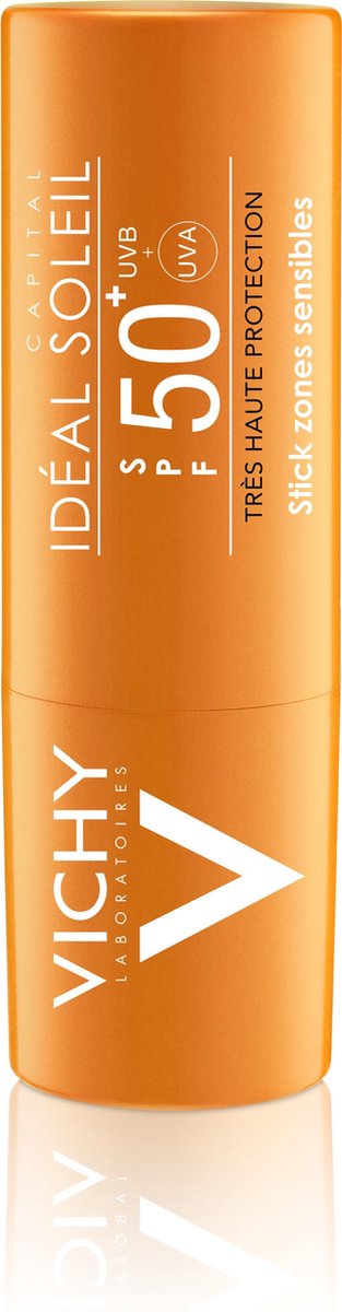 Vichy Idéal Soleil Stick Gevoelige Zones Zonnebrand SPF50+ - 9ml - Zeer Hoge Bescherming