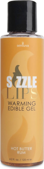 Sensuva Sizzle Lips Verwarmende Eetbare Gel Butter Rum - 125 ml
