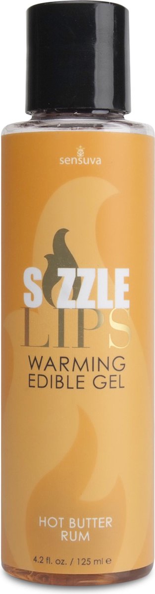 Sensuva Sizzle Lips Verwarmende Eetbare Gel Butter Rum - 125 ml