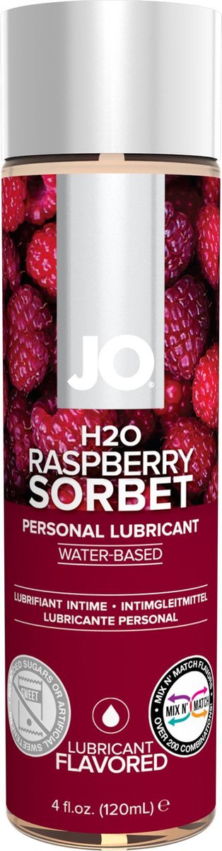 JO H2O Rasberry Sorbet - Glijmiddel op Waterbasis - Framboos - 120ml