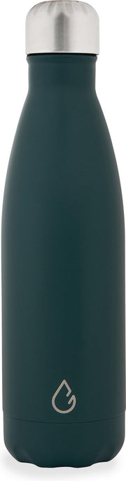 Wattamula Design eco RVS drinkfles - mosgroen - 500 ml - waterfles - thermosfles - sport