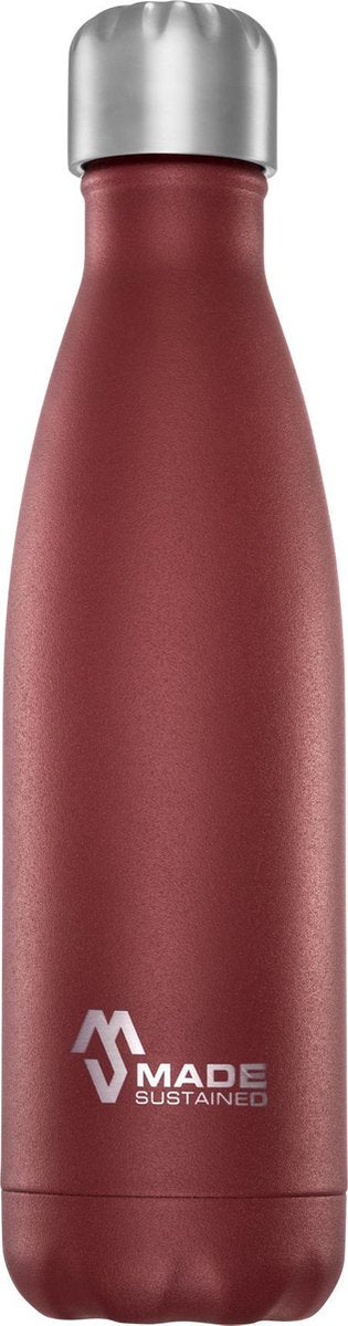 Made Sustained Knight Drinkfles RVS 500ml - Bordeaux Red