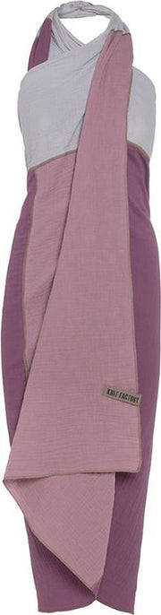 Knit Factory Fay Pareo/XL Sjaal - Violet/Lila - 180x130 cm - 100% Biologisch katoen