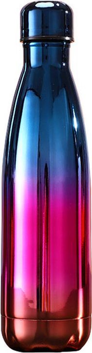 Able & Borret Thermosfles - Metaal - Blauw/roze/rood - 0.5 liter
