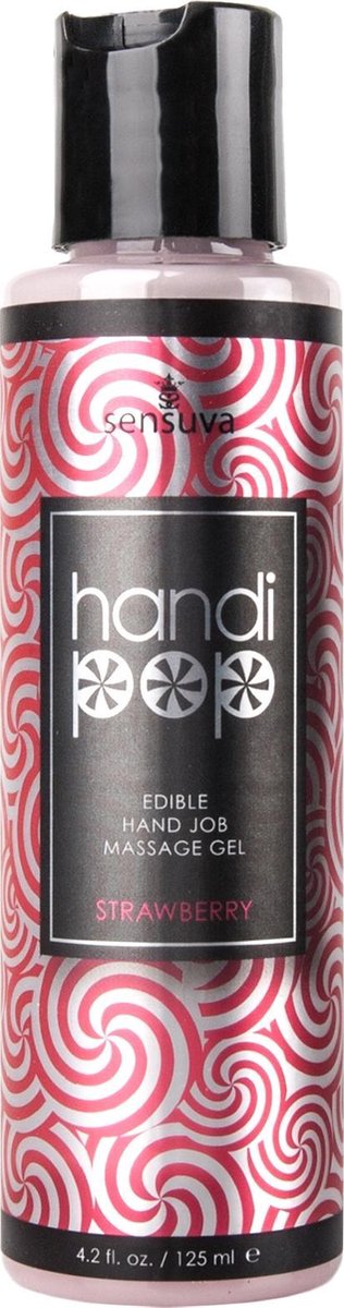 Sensuva Handipop Masturbatie Massage Gel Aardbei - 125 ml