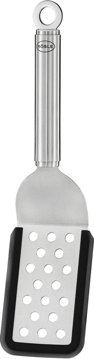 Rösle Spatel Geperforeerd 26 Cm Rvs Zilver/zwart