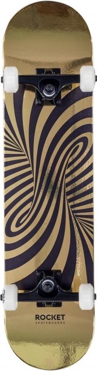 Rocket Skateboard Twisted Foil Gold 7.5