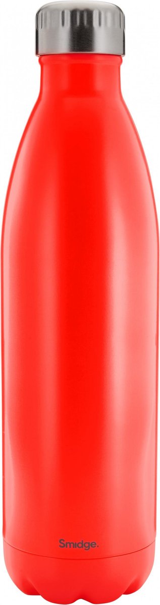 Smidge Thermosfles On The Go 750 Ml Rvs Rood/zilver