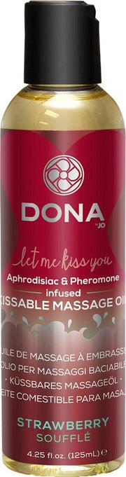 Dona Kissable Massage Olie Aardbei Soufflé - 125 ml