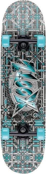 Xootz Skateboard Double Kick 79 Cm Industrial Grijs/blauw