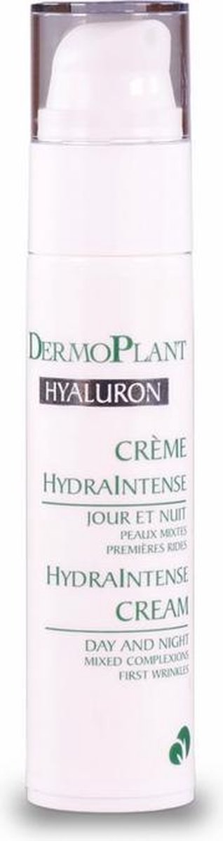DERMOPLANT HYDRAINTENSE Creme - Met drievoudig moleculair gewicht hyaluronzuur en aloe vera - Biologisch - Allergenvrij - 50ml