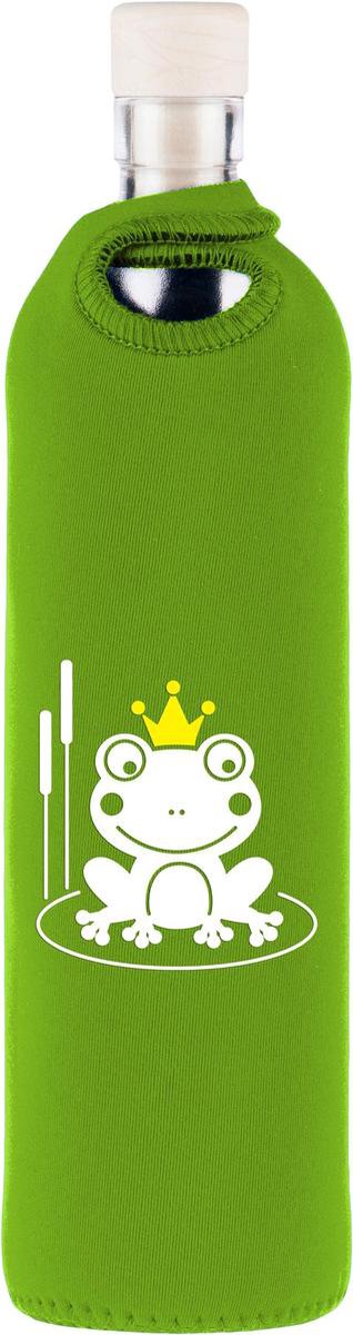 Flaska glazen waterfles Kids Frog 0