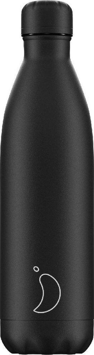 Chilly's 750 ml fles Monochrome all black 750 ml