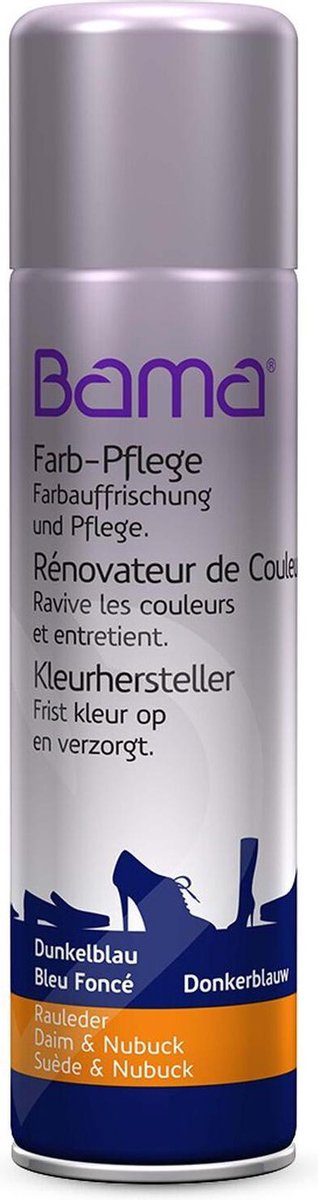 Kleurhersteller onderhoud spray voor Suede en Nubuck leer - Bama S19 - Donkerblauw
