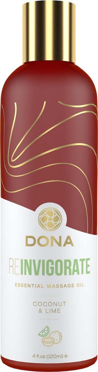 Dona Essential Massage Olie Reinvigorate Kokosnoot Limoen - 120 ml