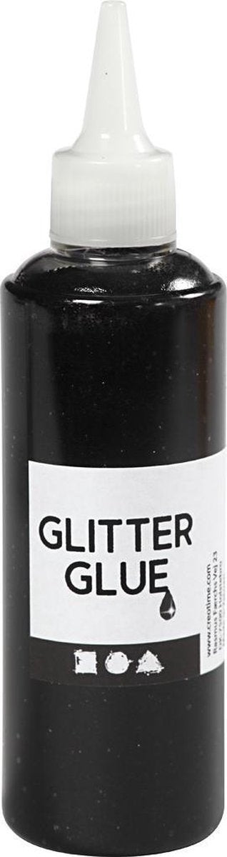 Creotime Glitterlijm Zwart 118 Ml
