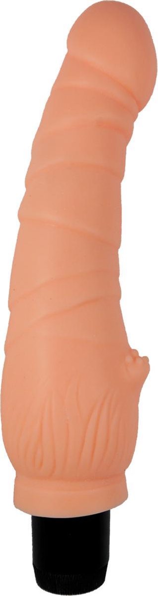 Bossoftoys - Vibrerende Dildo - Realistische Vibrator - 46-0001 - Mark - realistic vibrator  - 21 cm - dia 3 - 4 cm - beige - gave Cadeaubox