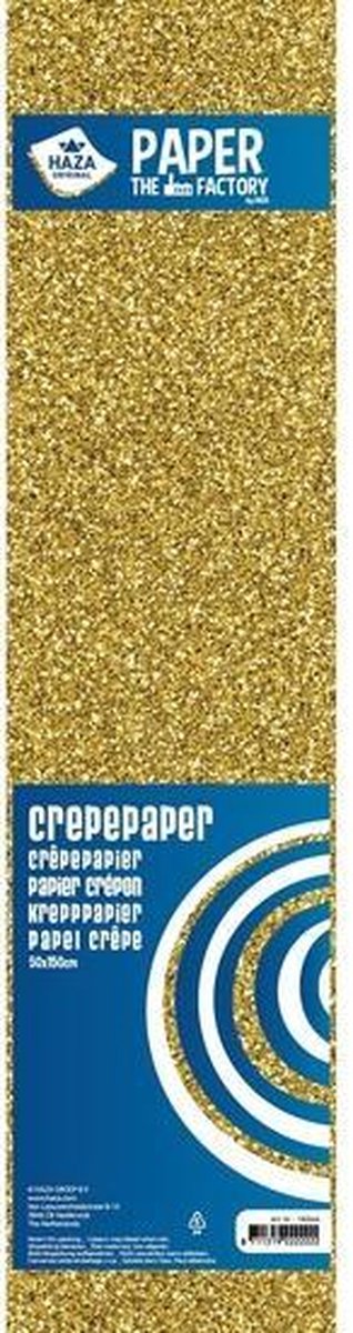 10x Crepe alu papier plat glitter goud 150 x 50 cm - Knutselen met papier - Knutselspullen