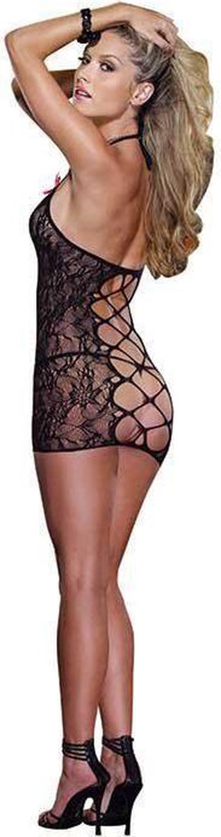 Dreamgirl lingerie Sekstuigje Stretch halter chemise met open rug
