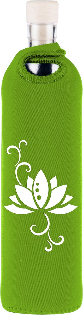 Flaska glazen waterfles Lotus 0