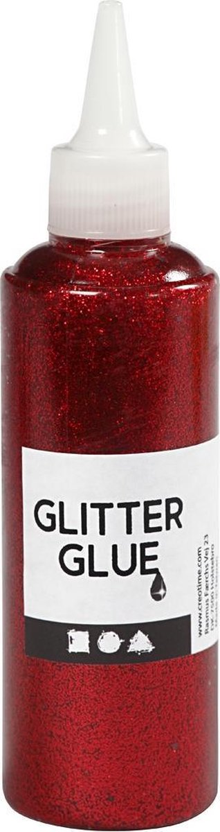 Creotime Glitterlijm Rood 118 Ml