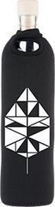 Flaska glazen waterfles Leaf Art 0