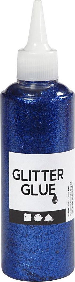 Creotime Glitterlijm Blauw 118 Ml