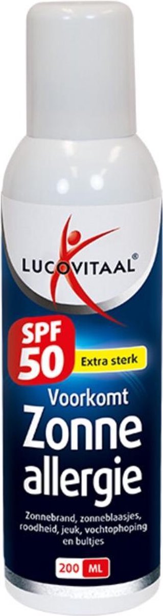 Lucovitaal Voorkomt Zonneallergie Zonnebrand - 200 ml - Spray SPF 50