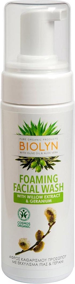 Gezichtsreiniger - Make-up remover - Schuimende gezichtsreinigingsgel - Kalmeert de huid - Hydratatie - Met biologische olijfolie - aloë vera - Biolyn