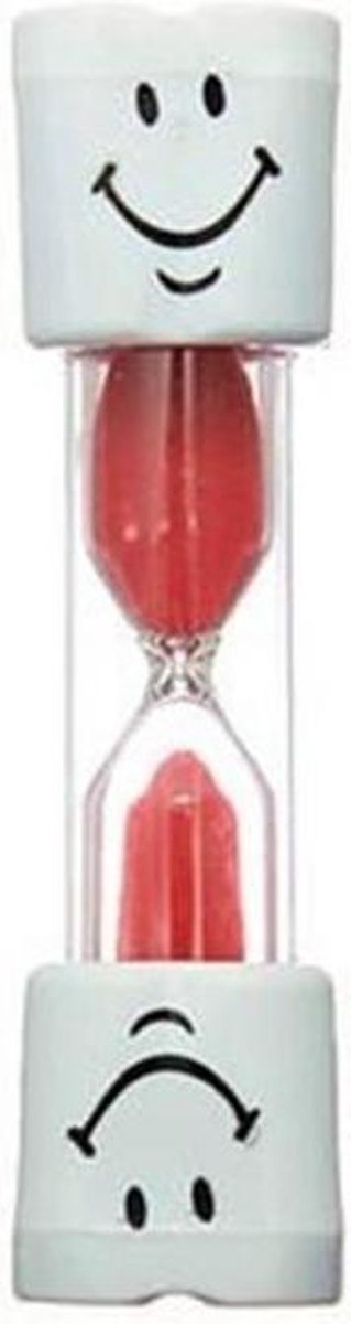 Zandloper voor het tandenpoetsen (rood)