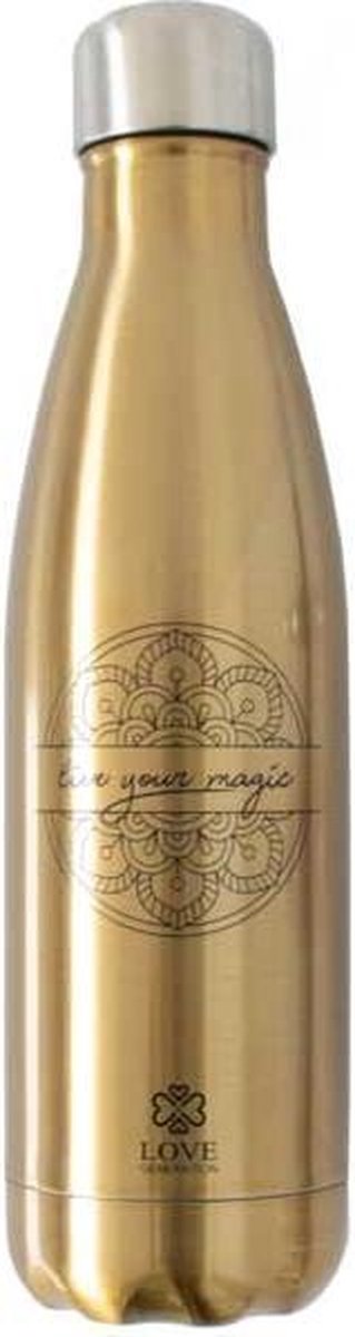 Love Generation ●  Drinkfles ● Waterfles ● Glossy Goud ● Magic ● Insulated