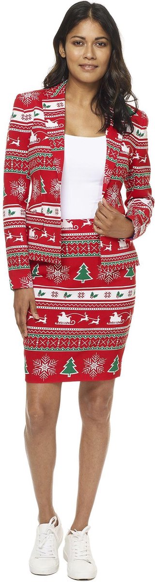 OppoSuits Winter Woman - Vrouwen Kostuum - Rood - Kerst - Maat 42