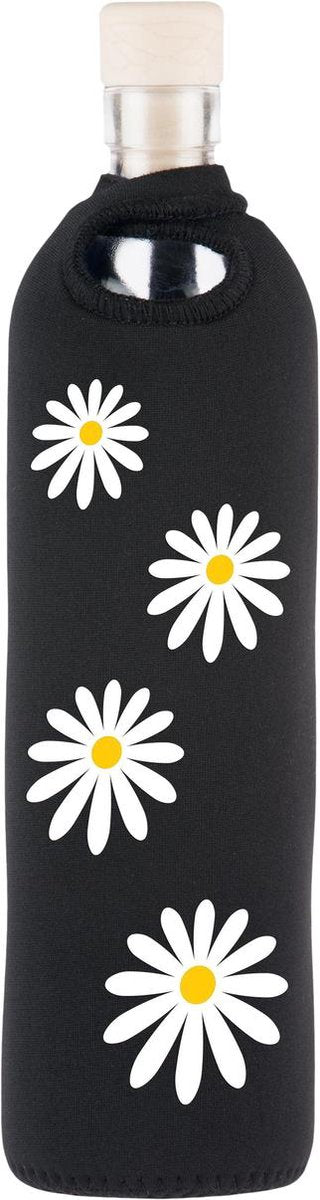 Flaska glazen waterfles Daisies 0
