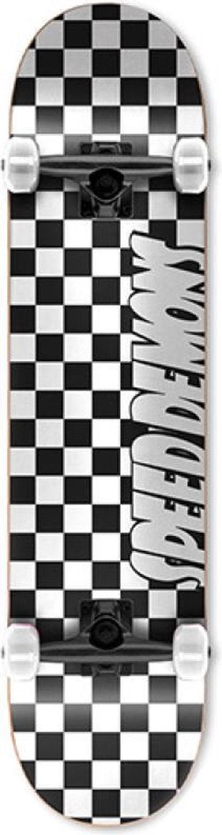Speed Demons - Checkers Compleet Skateboard Black/White 8.0