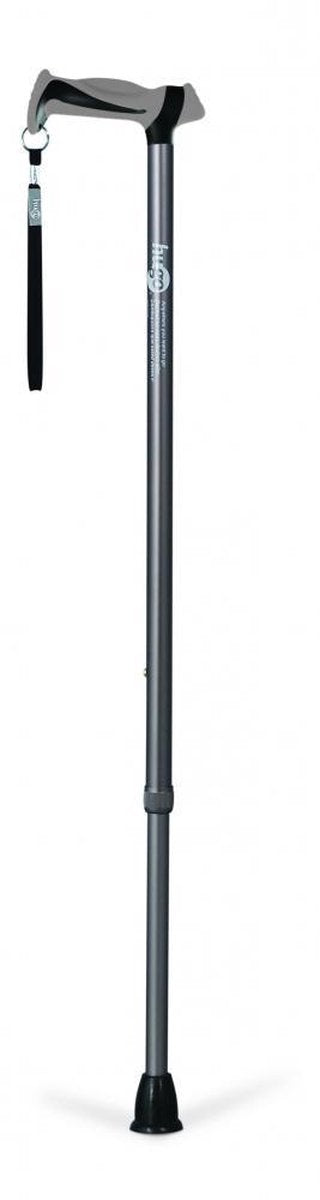 Hugo® Wandelstok met Derby handvat - grijs