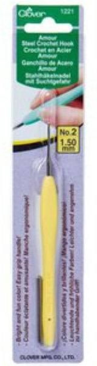 1.5mm licht geel Clover Amour haaknaald