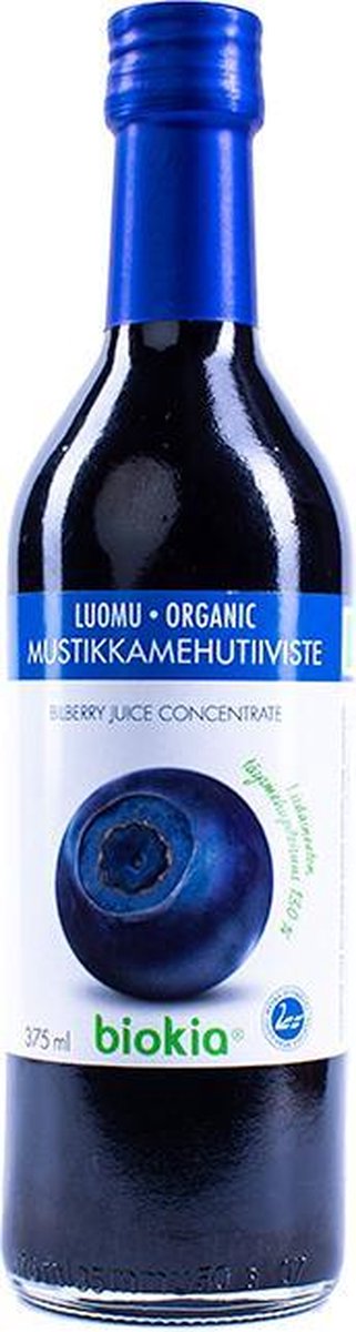 Biokia biologische wilde bosbessensap 6 x 375 ml
