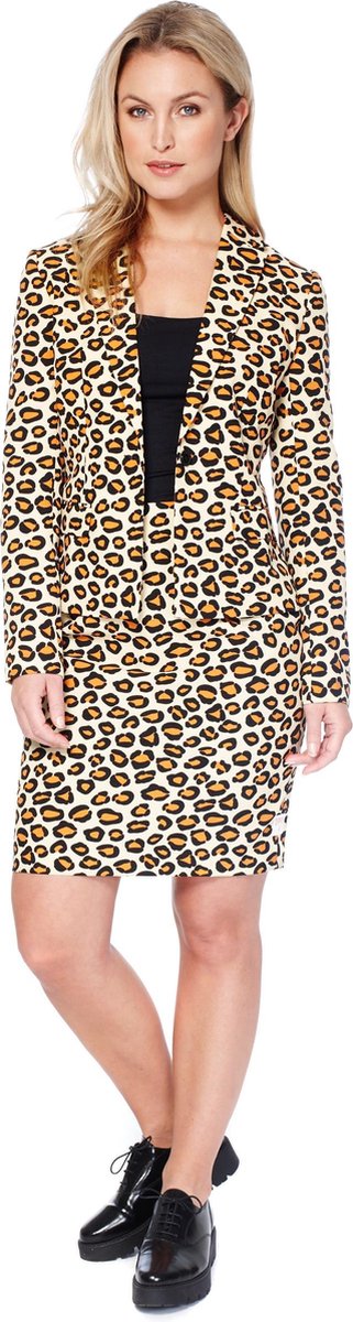 OppoSuits Lady Jag - Vrouwen Kostuum - Beige - Feest - Maat 38