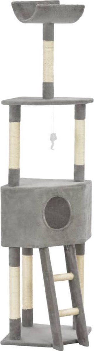 vidaXL Kattenkrabpaal met sisal krabpaal 180 cm grijs