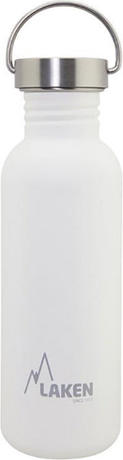 RVS fles Basic Steel Bottle 750ml S/S Cap - Wit