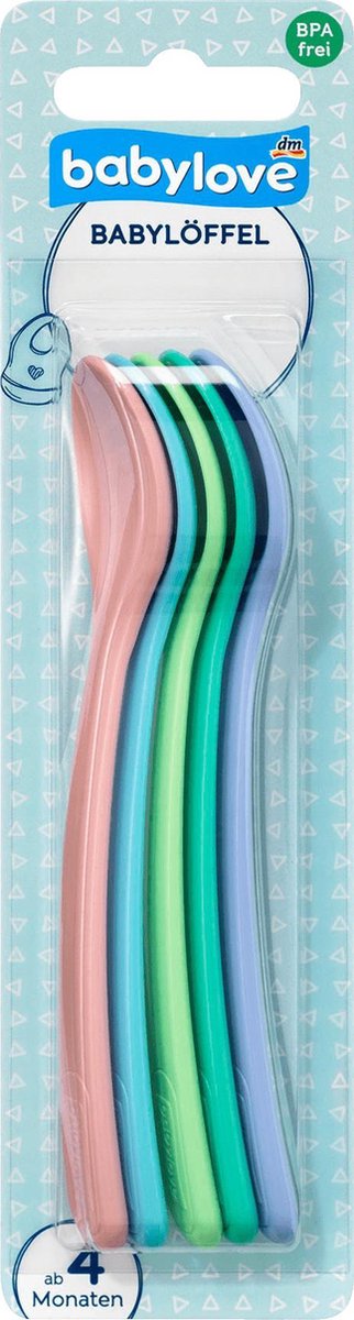 babylove Babylepel - Baby voedingslepeltjes - Babyvoeding  - vrij van bisfenol A (5 stuks)