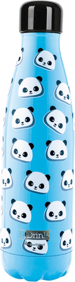 I-drink Thermosfles Panda 750 Ml Rvs Blauw/wit/zwart