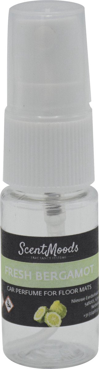 Scentmoods Car Perfume Fresh Bergamot 10ml - Autoparfum - Vloermatten Spray - 100% essentiële parfumolie