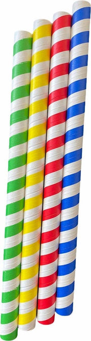 100x Tapioca Parels Boba Bubble Tea Jumbo Drink papieren rietjes Ø 12 mm |Grote Rietjes voor Smoothie Milkshake Slush - 100 stuks