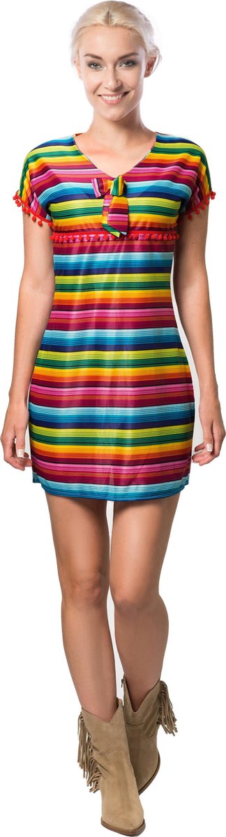 Sexy Mexicaans Jurkje Dames | Spaans Jurkje | Maat M | Verkleedkleding | Verkleedkostuum | Carnaval | Carnavalskleding