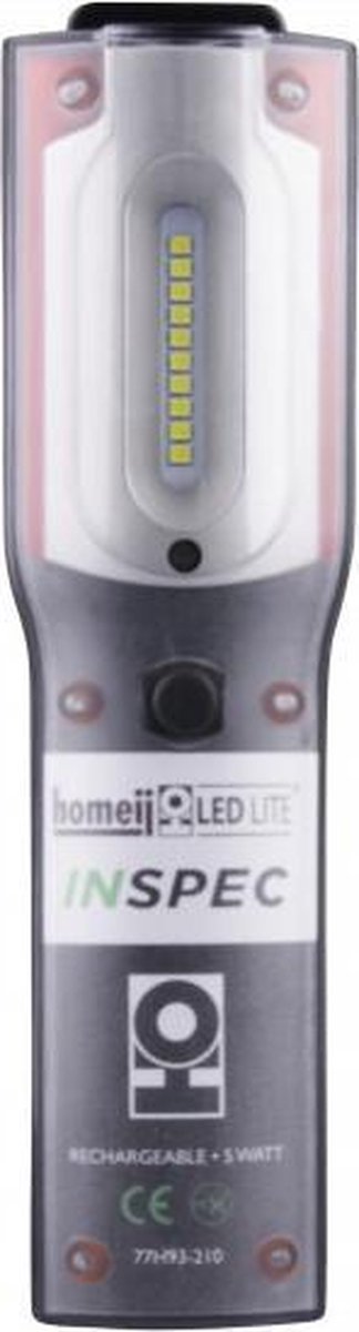 Homeij - LED Inspectie - looplamp - professionele werklamp - 500 Lumen - oplaadbaar - Zwart