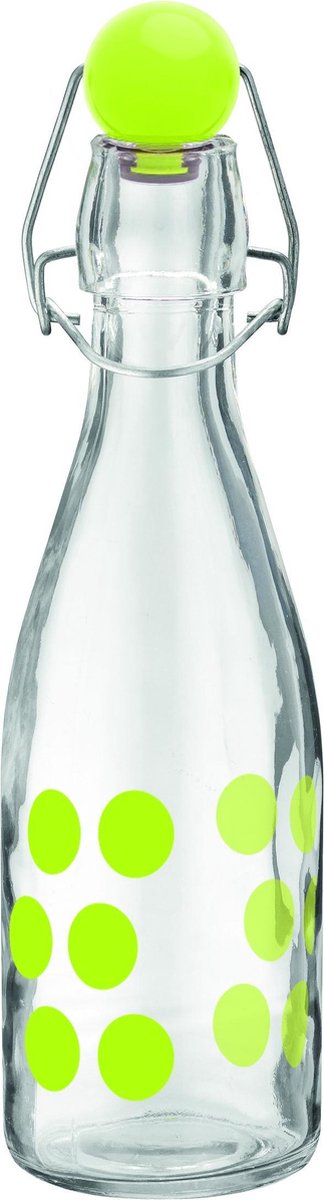 Dot Dot Waterfles - Glas - 1 l - Groen