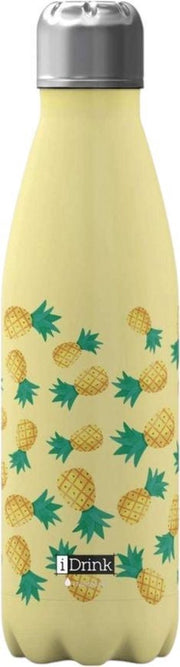 I-drink Drinkfles Ananas 650 Ml Rvs Geel