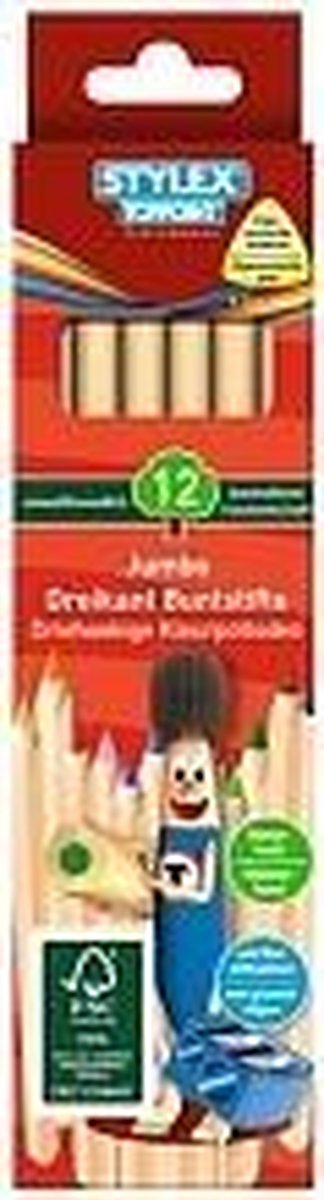 Stylex Jumbo driekant kleurpotloden
