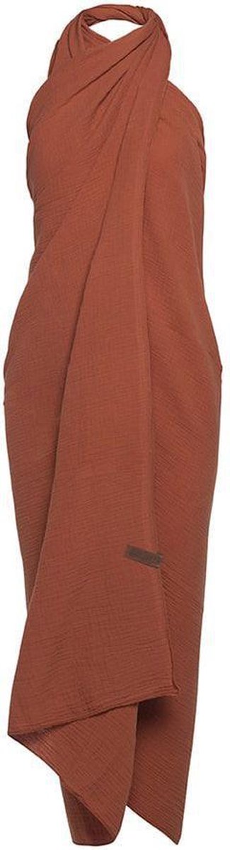 Knit Factory Liv Pareo/XL Sjaal - Terra - 100% biologisch katoen